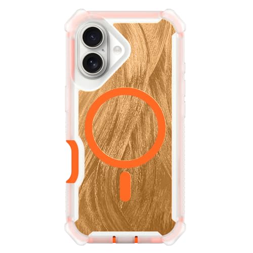 Coque iPhone 17 paillettes orange chic au quotidien antichoc MagSafe