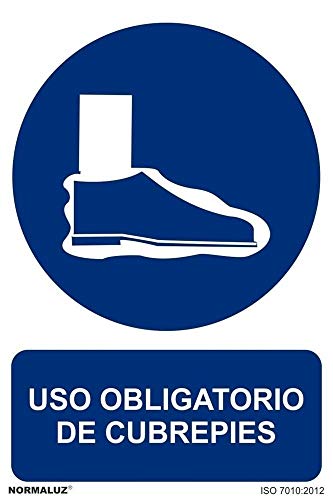 Señal Uso Obligatorio De Cubrepies Con Tintas Uv | Adhesivos De Vinilo - 150 X 200 Mm En Oferta Normaluz Rd25641 - Señal Adhesiva Uso Obligatorio De Cubrepies Adhesivo De Vinilo 15X20 Cm