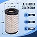 Podoy 796031 Air Filter with 797704 Pre Filter Compatible with Briggs and Stratton 594201 591334 796031 John Deere D100 D110 D125 D130 MIU13038 GY21435 MIU13963 MIU14395 Husqvarna YTH22V46 Lawn Mower