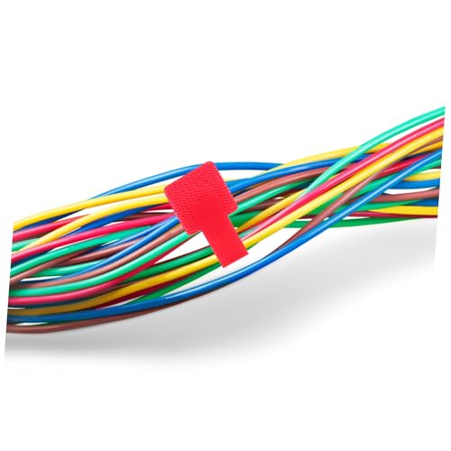 50 piezas de correas reutilizables para cables con adhesivo, clips para gestión de cables para escritorio, oficina, hogar y gaming miniatura 7