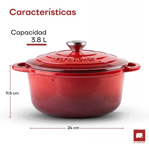 Consejos para Comprar Olla para estofados - los preferidos. 24 Olla para estofados marca ULTRACHEF (3)