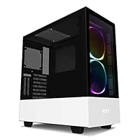 NZXT H510 Elite – CA-H510E-W1 - Premium ATX Mid-Tower PC Gaming Gehäuse – Dual Tempered Glass Fenster – RGB Lüfter & Controller - Front I/O USB-C - Vertikale GPU Option – Wasserkühlung ready - Weiß