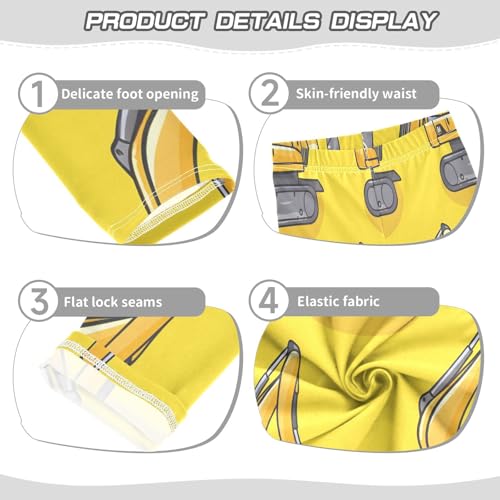 Bolaz Toddler Girls Leggings Printed Yoga Pants Leggings Blue Excavator for Kids3