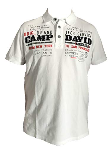 Preisvergleich Produktbild Camp David Polo Shirt Azure CCU-1900-3709 (XXXL, opticwhite)
