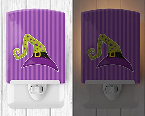 Lámpara de noche cerámica con diseño de sombrero de bruja Halloween miniatura 2