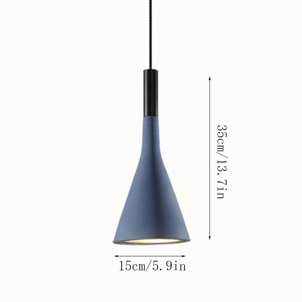 Lampadario in cemento svasato creativo, lampada a sospensione a soffitto con sorgente luminosa E27, lampada a sospensione in cemento industriale, apparecchi di illuminazione decorativa per so