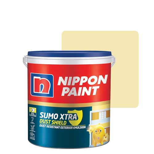 Image of Nippon Paint Sumo Xtra Dust Shield Exterior Emulsion (20L, Daisy Petal) - Dirt Pickup Resistant, Colour-Lock, Water Resistant, Low VOC Wall Paint for Exterior Masonry Surfaces - 20 Litre