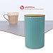 Home Basics Ceramic Canister (Large, Turquoise)