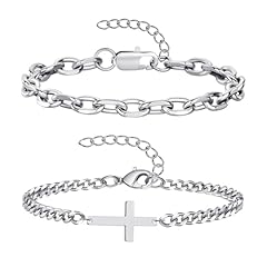 2PCS-Sliver-Cross/Paperclip