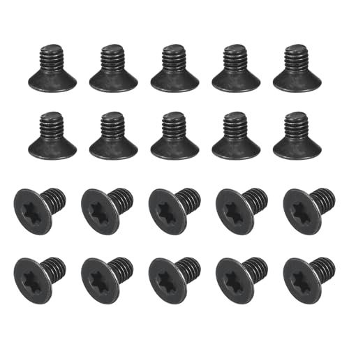 uxcell Vis Torx antivoil M5-0.8x8mm tête plate, 30 pcs