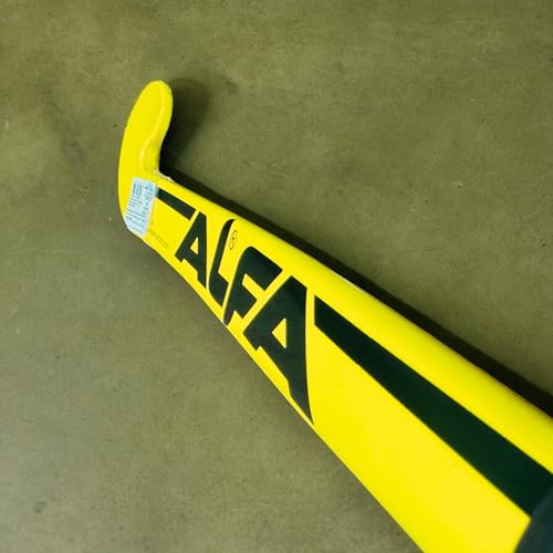Image of A L F A Y30 Limited Edition Carbon, Kevlar and Glass Fibre Composite Hockey Stick with Stick Bag (Yellow, 37 Inches)