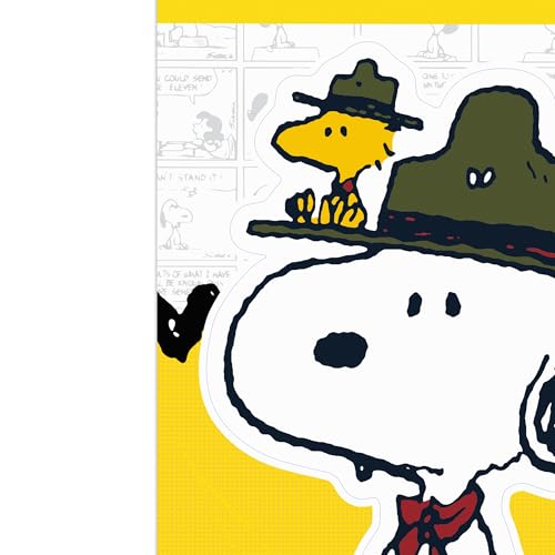 Image of Peanuts Camp Snoopy Adhesive Vinyl Decal - Fun Snoopy and Woodstock Sticker for Car or Truck