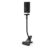 HOLACA Clip Mount for Ring Indoor Cam Plus/Ring Indoor Camera(2nd Gen)/Pan-Tilt Indoor Cam Stand Bracket with 1/4 Threaded Hole Holder for Crib Nursery Pillars (Black)