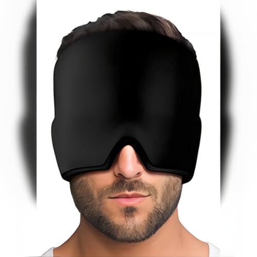 Touca Tapa Olhos Gel 180º Flexível Compressora Manta Térmica Máscara Gel Sólido Gelado ou Quente Par