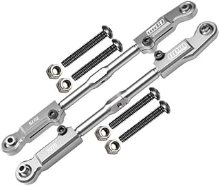 Aluminum 7075-T6 + Stainless Steel Rear Camber Links for Arrma 1:8 KRATON 6S / Outcast 6S / Talion 6S / Notorious 6S / KRATON EXB/KRATON 6S V5 / Notorious 6S V5 / 1:7 FIRETEAM 6S Upgrades - Silver