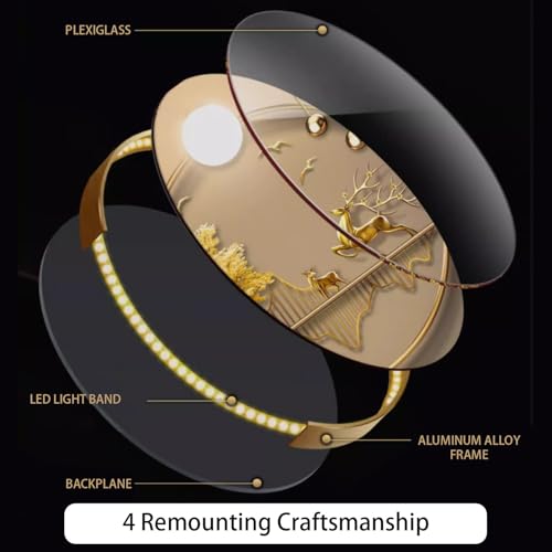 Déco moderne avec télécommande et éclairage LED 3D - 7