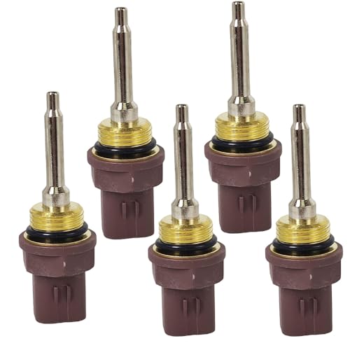 5PCS Engine Water Temperature Sensor Switch 256-6454, T407354 Compatible with Caterpillar CAT C4.4, C7, C9, Perkins, 312, 320D, 323D2, 325, 330D2, 336, 326D2 Excavators
