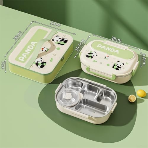Boîte à déjeuner anti-fuite 5 compartiments en acier inoxydable
