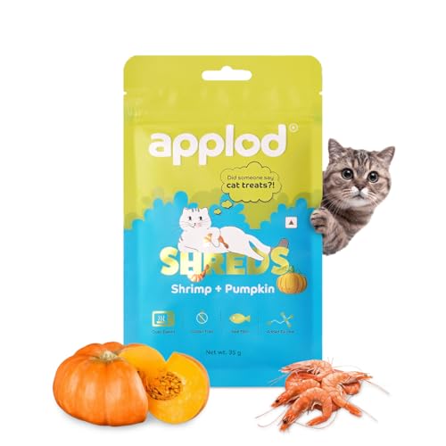 Image of Shrimp with Pumpkin Soft Cat Treats for Kittens & Adult Cats | Made with Real Shrimp | Grain-Free Protein-Rich Snacks with Taurine & No Fillers | 35g