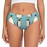 Punti salienti del design: gli slip XS a vita media con stampa di un gruppo di pinguini da donna sono tagliati senza cuciture e hanno una consistenza leggera e senza cuciture. Non c'è pressione per indossarlo con collant o abiti larghi, ed è adatto per varie scene di vita come pendolarismo quotidiano, sport leggeri e tempo libero.