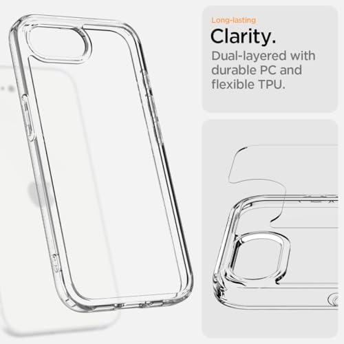 Image of Spigen for iPhone 17e / 16e Case, Ultra Hybrid [No Magnet Ring][Anti-Yellowing] - Crystal Clear
