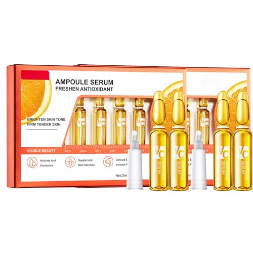2Pcs Sérum Facial, Sérum Vitamina C Elixir Hidratante, Reafirmante, Anti Arrugas, Contorno de Ojos y Piel Joven y Radiante, Aceite para Maquillaje Facial y Cuidado de la Piel, 2ml*7uds serum8-3