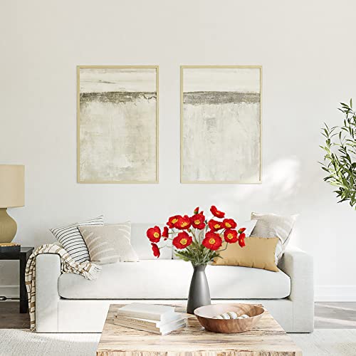 Image of 5Pcs Poppy Flowers Artificial Poppy for Home Decor(Red)