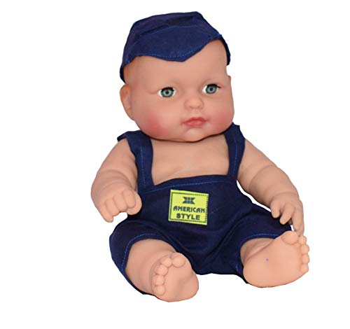 Image of EL FIGO Soft Feel Squishy Cute Little Doll in Dungaree Dress for Kids (Multicolour)