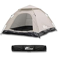 Amazon | FIELDOOR ワンタッチテント 4人用スクエアタイプ 幅