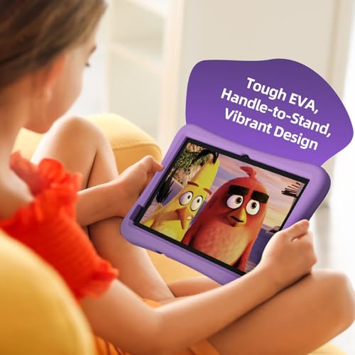 plimpton Kids Tablet 10 Inch - Android 15 Tablet for Kids with Case Included, Octa-Core, Google Kids Space, Parental Control, 4GB+64GB, WiFi, BT5.3, YouTube, Great Gift for Toddler(Purple) - Image 8