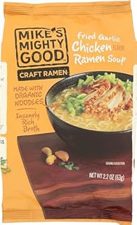 MIKES MIGHTY GOOD Organic Fried Garlic Chicken Ramen, 2.2 OZ (Pack of 6)