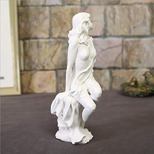 Gepijpgekh Europe Style Abstract Girl Statue Resin Sitting Posture Beauty Sculpture Natural Sandstone Handmade Crafts Greek Style #TOP2