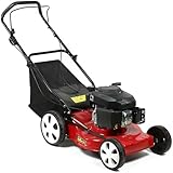 Selbstfahrende Benzin-Grasschneidemaschine, 51 cm breiter Rasenmäher, 7 einstellbare Schnitthöhen (25–75 mm), 55 l Grasfangsack | 173-cm³-Viertaktmotor, leichtes, wendiges Design für Gärten