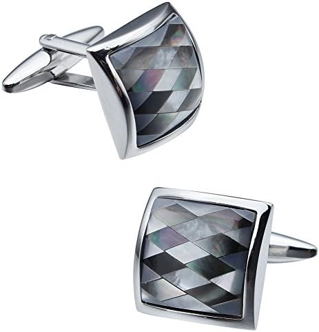 HAWSON Precious Mother of Pearl Cufflinks for Man Shirt Wedding Cuff Button