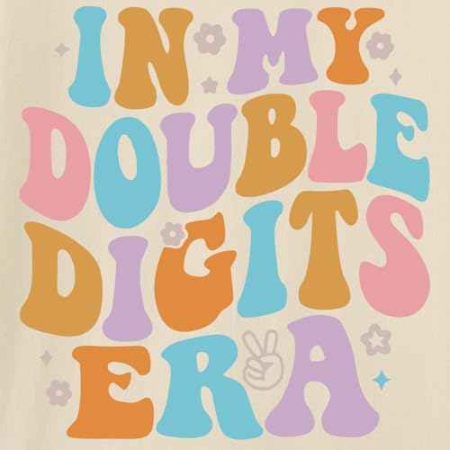 Image of Pairxily in My Double Digits Era Shirt for Girls 10th Cute 10 Year Old Girl Happy Birthday Shirts Gifts Short Sleeve Tops