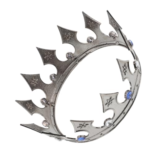 Couronne de roi noir baroque ornée de cristaux sombres pour tenue royale
