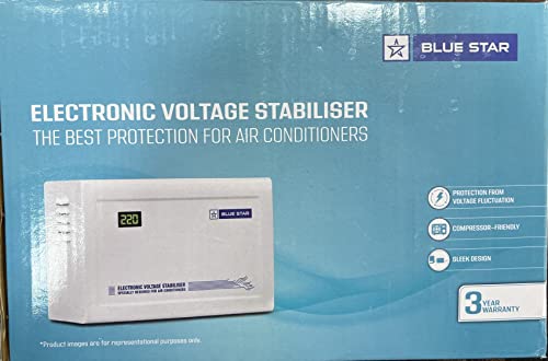 Image of Bluestar Digital Electronic Voltage Stabilizer - 4 KVA for 1.5 Ton Air Conditioner - Voltage Range 130 V to 270 V