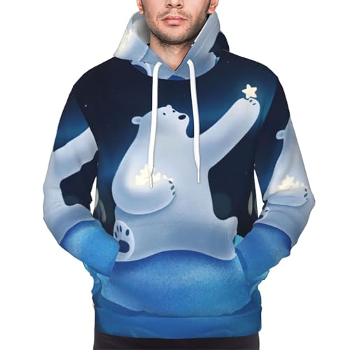 Sweat à capuche ours EdWal pour homme en polyester avec poche kangourou - 3