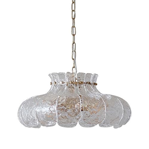 Lustre suspendu en verre et cuivre véritable chic pour bureau