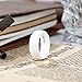 King Will White Ceramic Wedding Rings for Men Women -8mm Width with Brushed Step Edge Design Engagement Wedding Band Comfort Fit 11