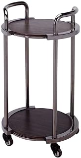 Double Wine Cart Tea & Snack Car Cake Car Mobile Delivery Cart with Wheels for Hotel Restaurant Service Trolley