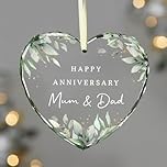Mum And Dad Gifts For Anniversary Parents Happy Wedding Anniversary Hanging Heart Plaque Mum and Dad Parents Gifts