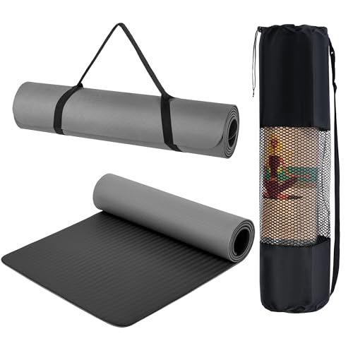 Esterilla de Yoga Antideslizante con Funda y Correa | Colchoneta de TPE Ecológico Reciclable y sin latex para Pilates Fitness Estiramientos y Meditación | 183x61cm Gruesa, Ligera, Reforzada