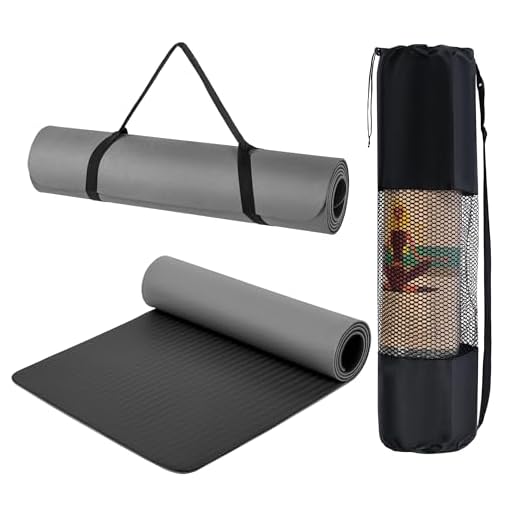 Esterilla de Yoga Antideslizante con Funda y Correa | Colchoneta de TPE Ecológico Reciclable y sin latex para Pilates Fitness Estiramientos y Meditación (GRIS)