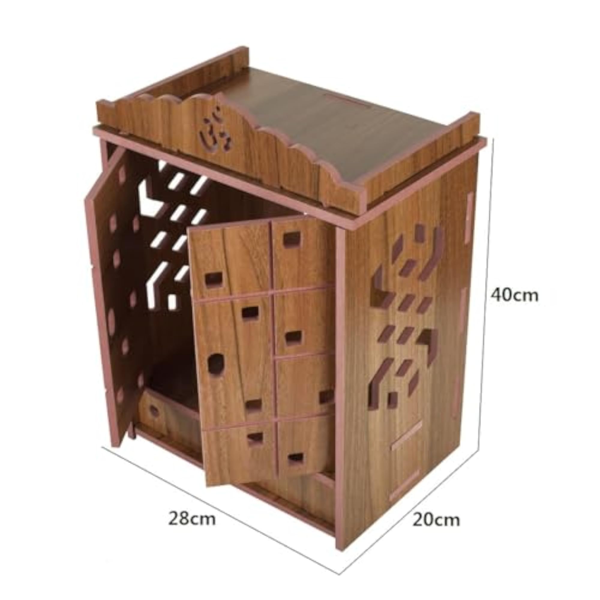 Wooden Wall Mounted Pooja Mandir for Home