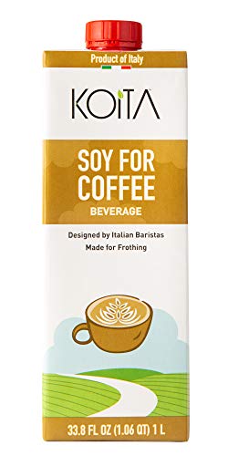 Koita Italian Soy For Coffee Milk Creamer, Non Dairy, Plant-Based, Non GMO, Gluten Free, Shelf Stable 1L (6-pack)