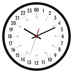 Foxtop 24 Hour Wall Clock 12 Inch Quartz Battery Operated Round Analog Wall Clock Military Time photo Foxtop 24 Hour Wall Clock 12 Inch Quartz Battery Operated Round Analog Wall Clock Military Time