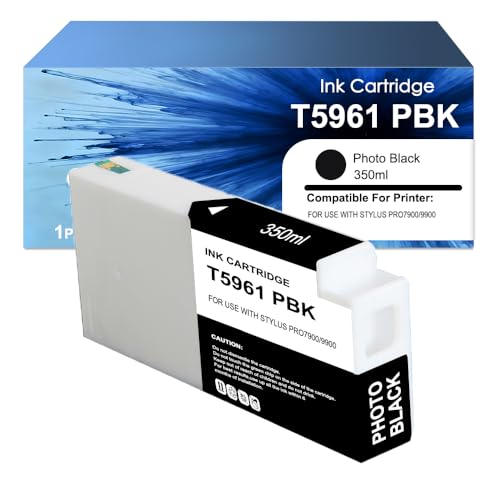 Cartouche d'encre Epson T5961 Noir Photo haute fidélité pour tirages Stylus Pro 7900 9900