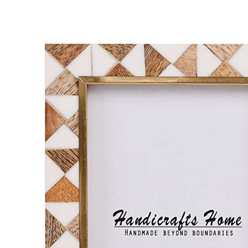 Handicrafts Home 4X6 Decorative Picture Frame Halo Collection Wooden Photo Frame And Collage, Halo Ivory #TOP3