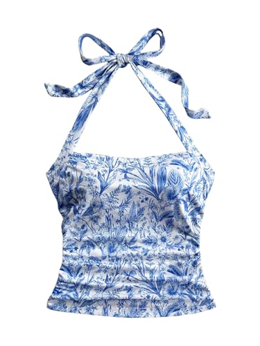 Floral Halter Crop Top